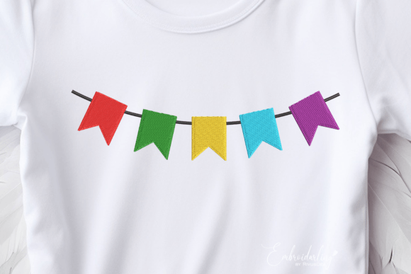 Bunting Flags Embroidery