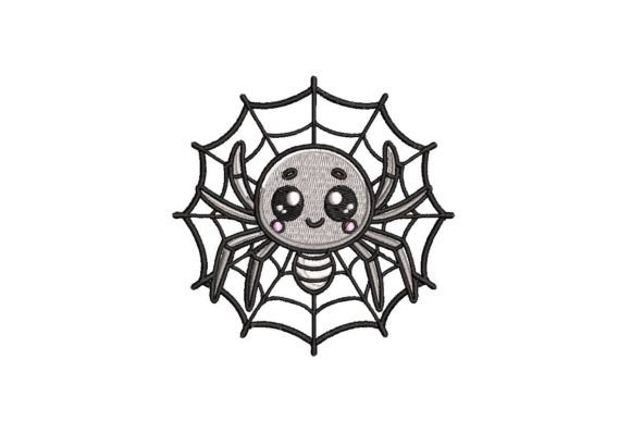 Cheerful Halloween Spider Embroidery