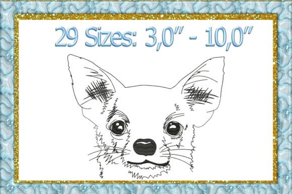 Chihuahua Embroidery Design