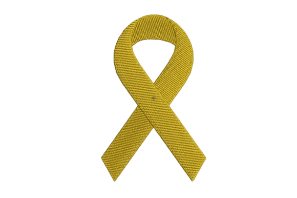 Childhood Cancer Ribbon Embroidery