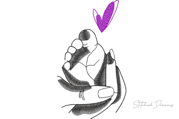 Child’s Foot Embroidery Design