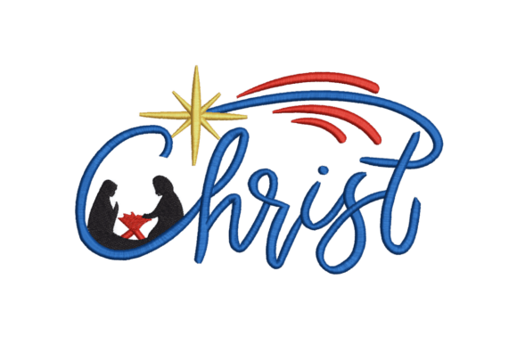 Christ Embroidery Design: Hope & Nativity for Craft Fairs