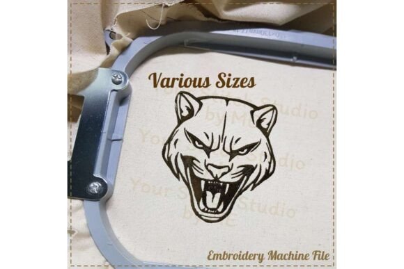 Cougar Embroidery Design- Mascot School