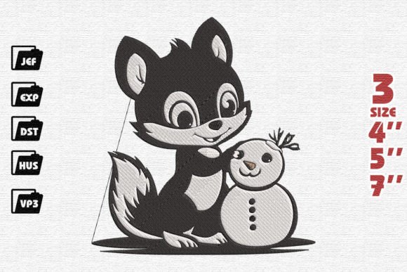 Cute Skunk Embroidery: A Playful, Gift-Ready Design