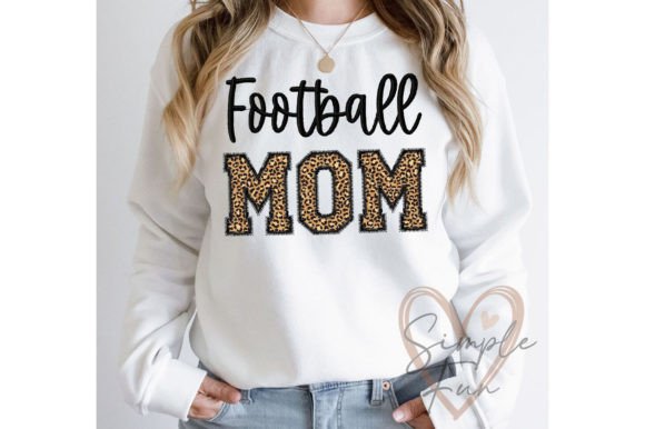 Football MOM Applique Embroidery