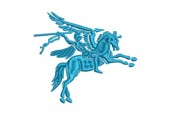 Horse Flying Embroidery Design
