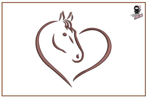 Horse Heart Embroidery, Barn Logo Design