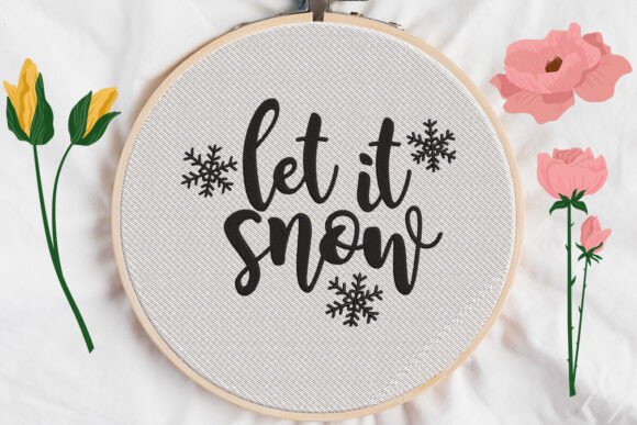 Let It Snow, Christmas Embroidery