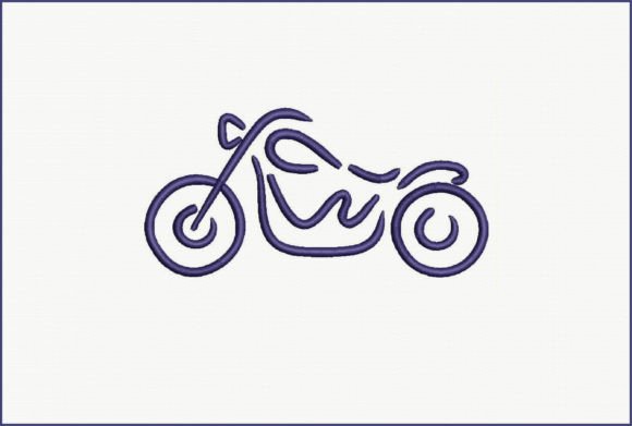 Motorcycle Embroidery Design
