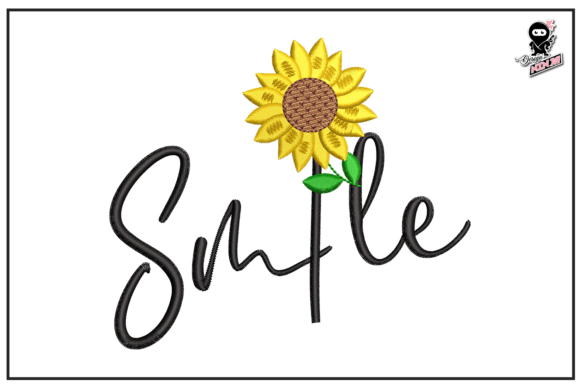 Smile Sunflower Embroidery, Spring