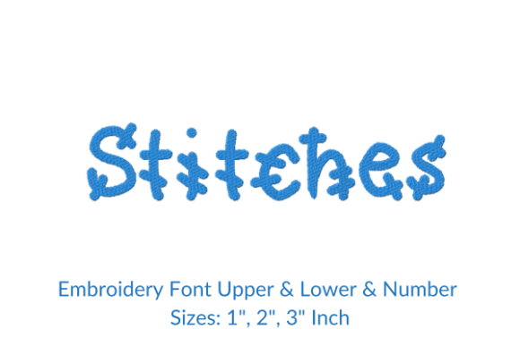 Stitches Font Embroidery Design