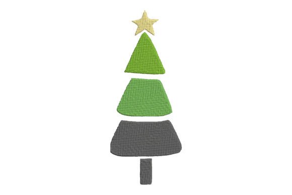 Stylized Christmas Tree Embroidery
